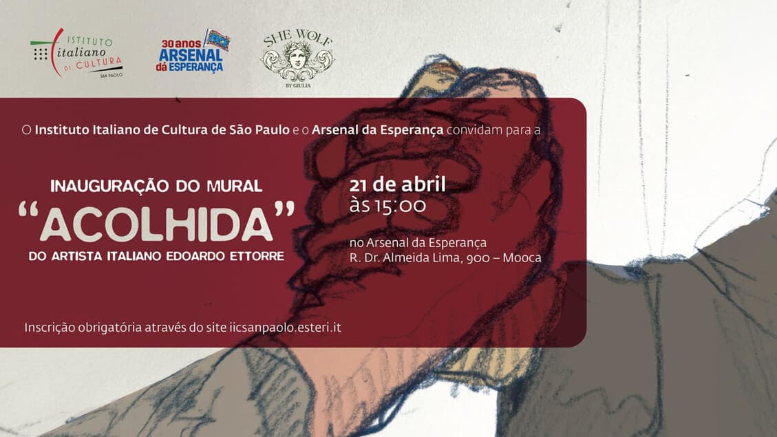 San Paolo: murale italiano celebra 30 anni di accoglienza all'Arsenal da Esperança