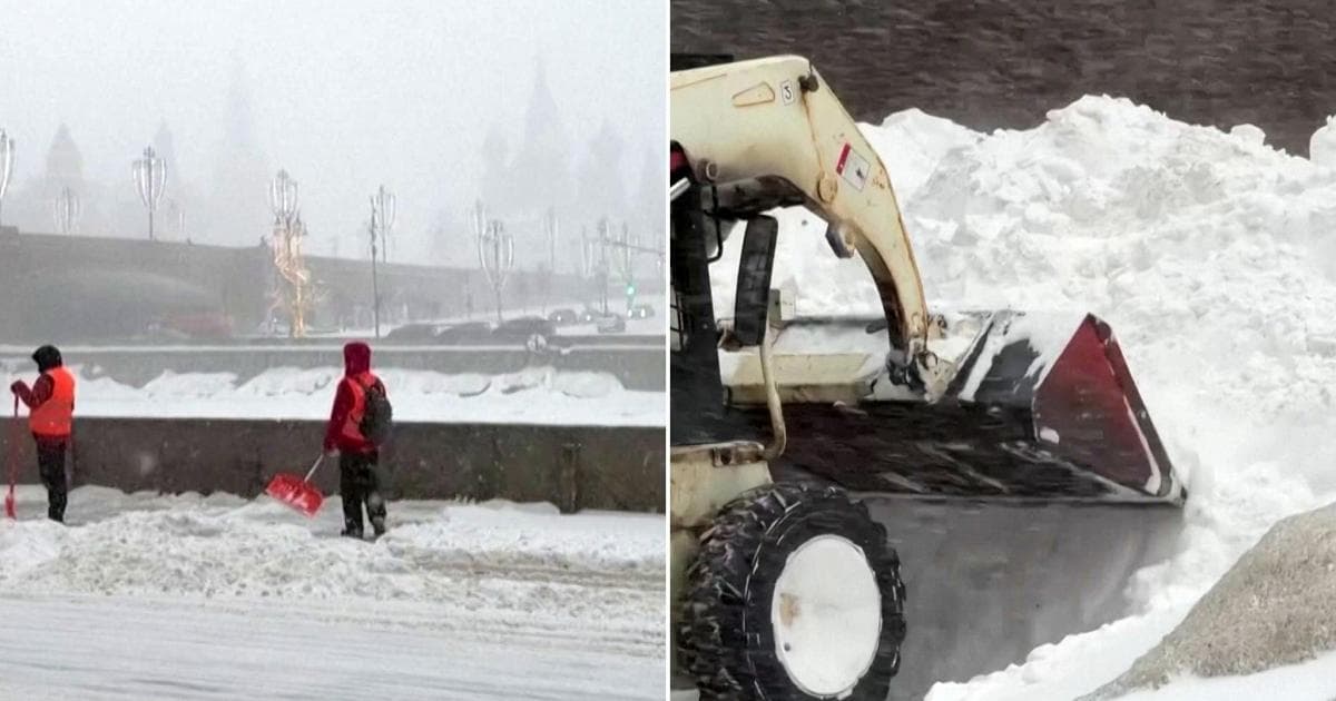 Mosca sotto la neve: tempesta Walle paralizza la capitale
